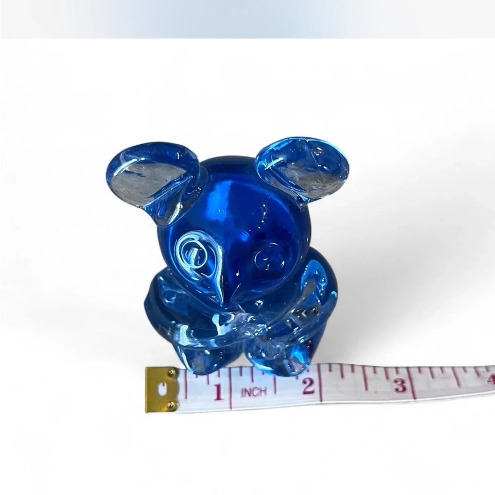 Vintage United States Commemorative blue glass bear!!!!
